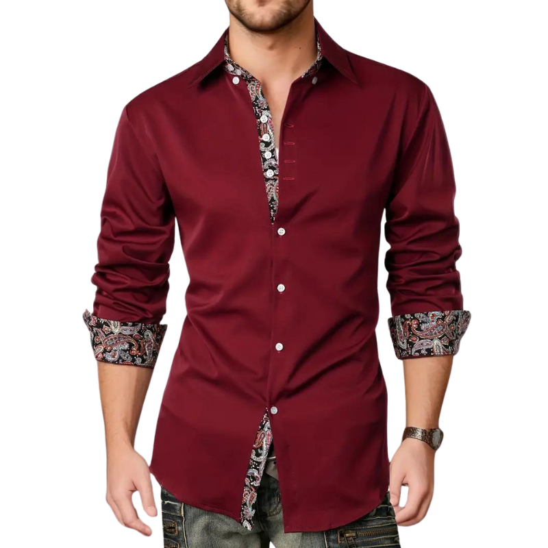 Ruben | Camicia elegante con accento paisley per uomo