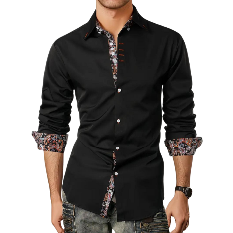 Ruben | Camicia elegante con accento paisley per uomo