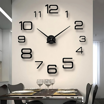 Chrona - Große Wanduhr Schwarz