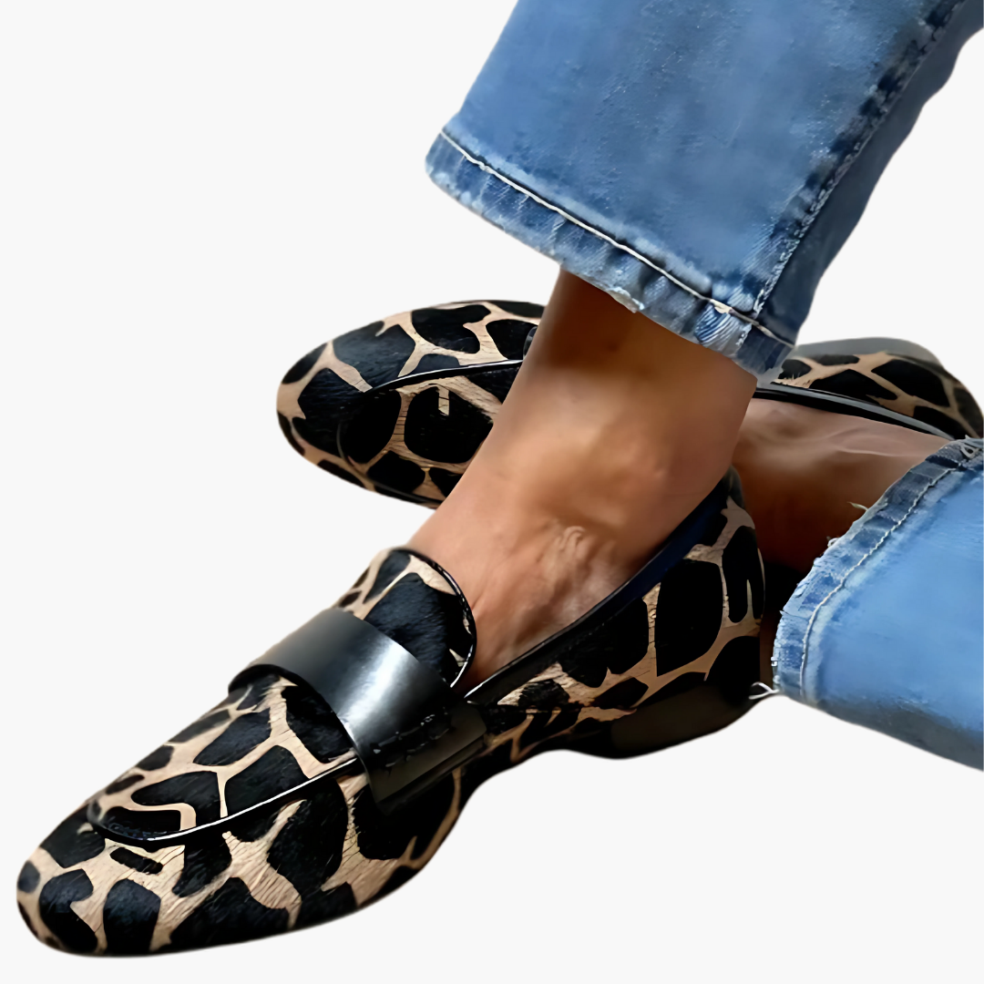 Mocasines para mujer con estampado de leopardo Elegantes Ortopédicos