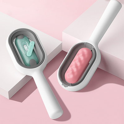 Peine depilatorio con depósito de agua integrado para mascotas