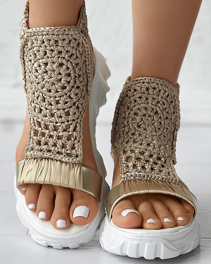 Sandalias de verano tejidas para mujer - Cómodas y elegantes