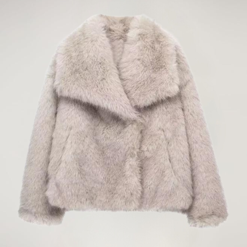 Manteau d'hiver en fausse fourrure pour femmes