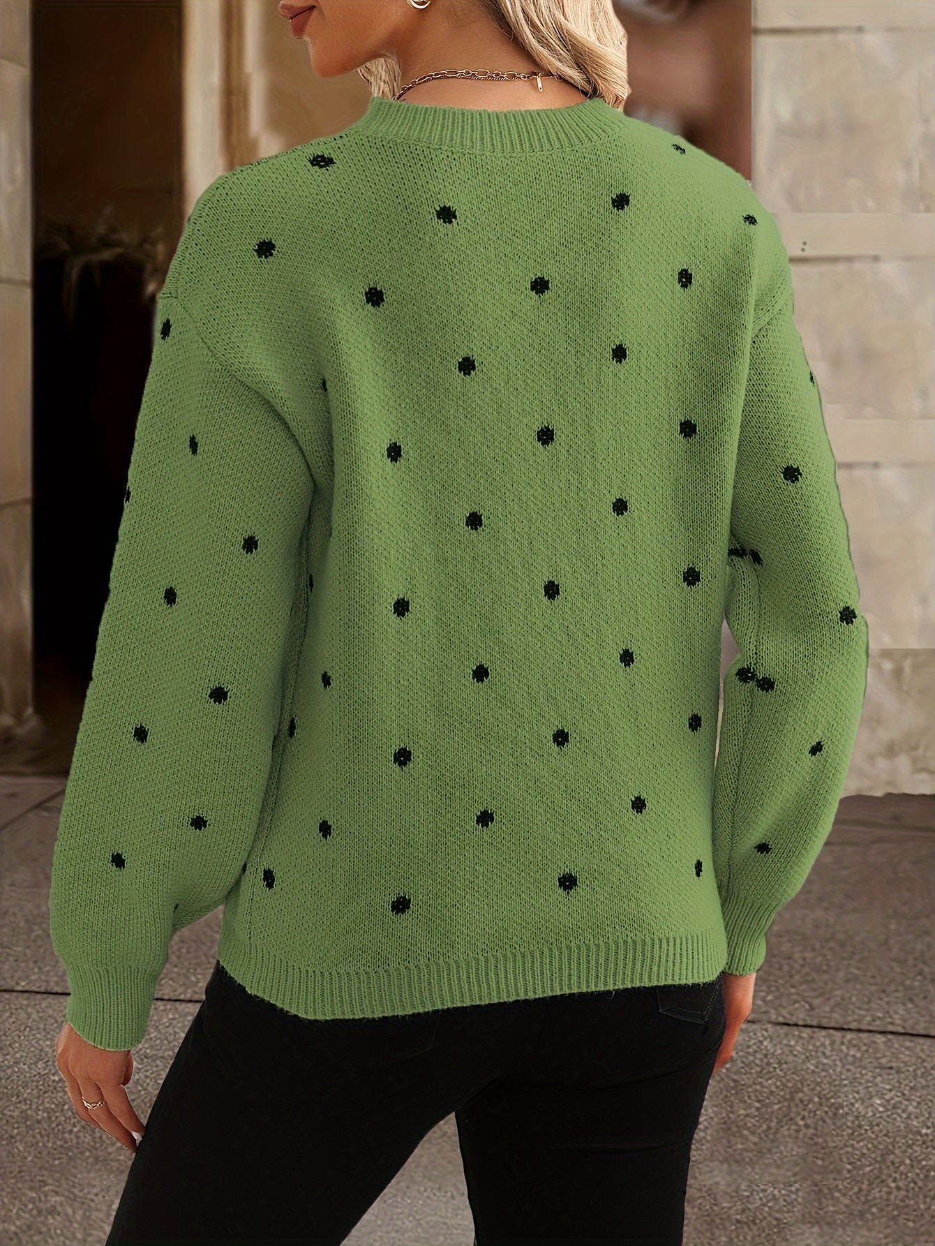 Zara Polka Dot Pullover - Lässig und stylisch für Frauen im Herbst und Winter