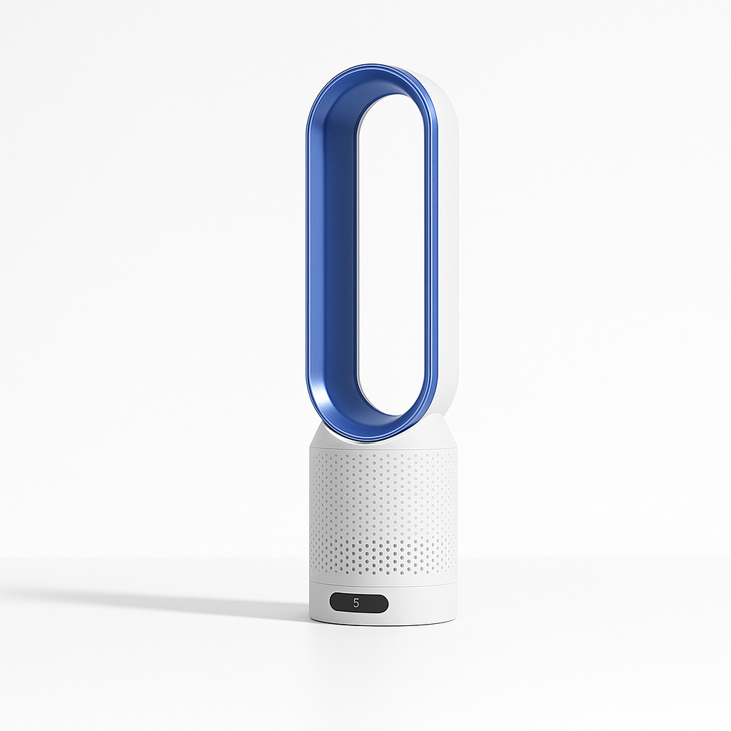 Bladeless Tower Ventilator blue