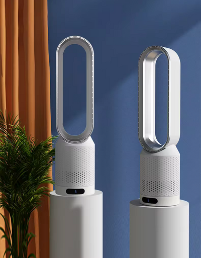 Luftkühler ohne Flügel mit HEPA-Filter, UV-Licht & Ionisator – leise Klimaanlage Alternative für Schlafzimmer & Büro