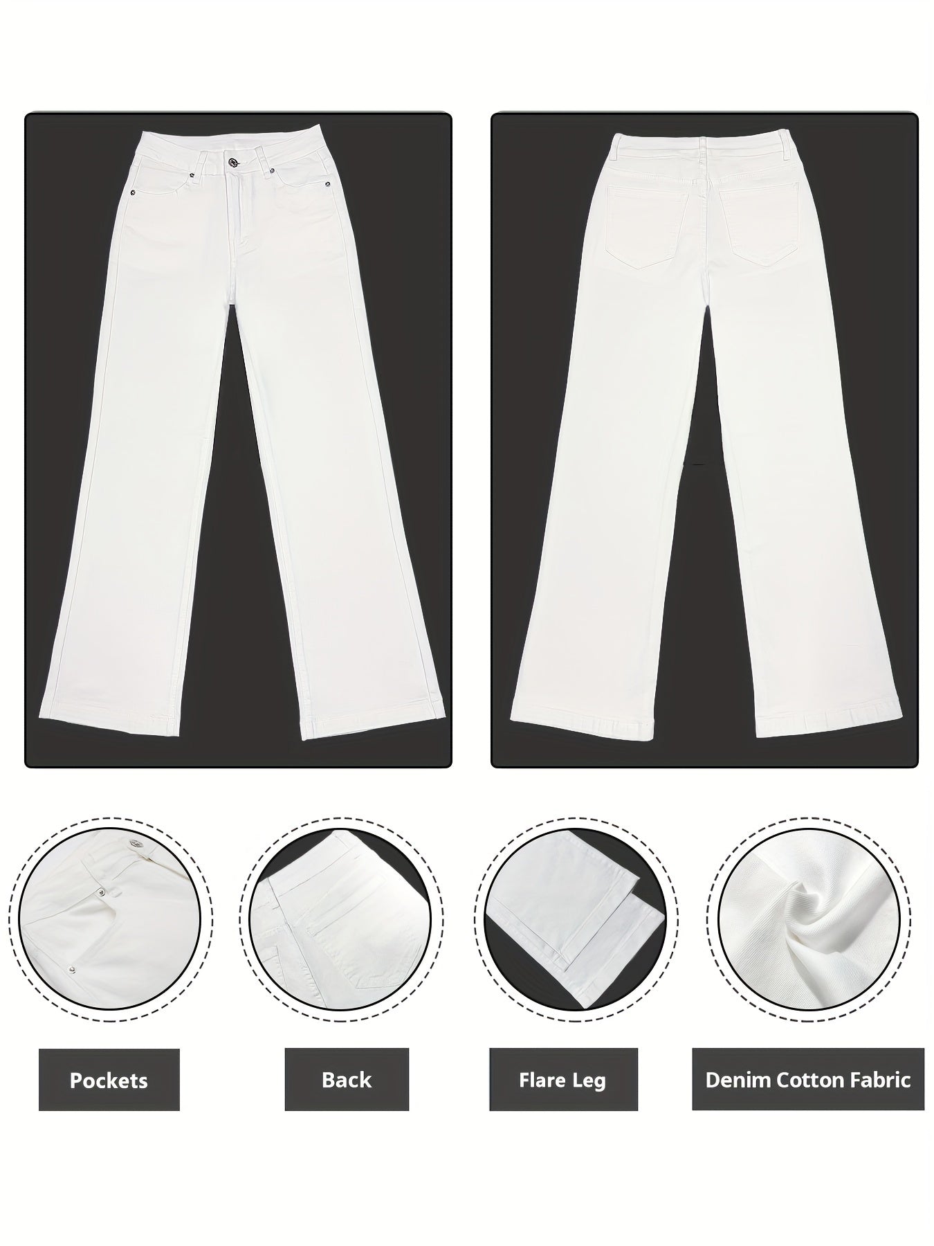 Evelien | Jeans bianchi larghi a gamba larga