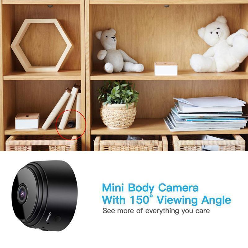 MiniVision | 1080p Magnetische WiFi Mini Kamera - Tragbare HD Sicherheitskamera mit Nachtsicht