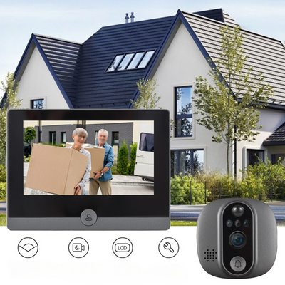 VizioBell | WiFi Türklingelkamera mit 120° Blickwinkel, Nachtsicht und Zwei-Wege-Audio - Intelligente Sicherheit für Zuhause