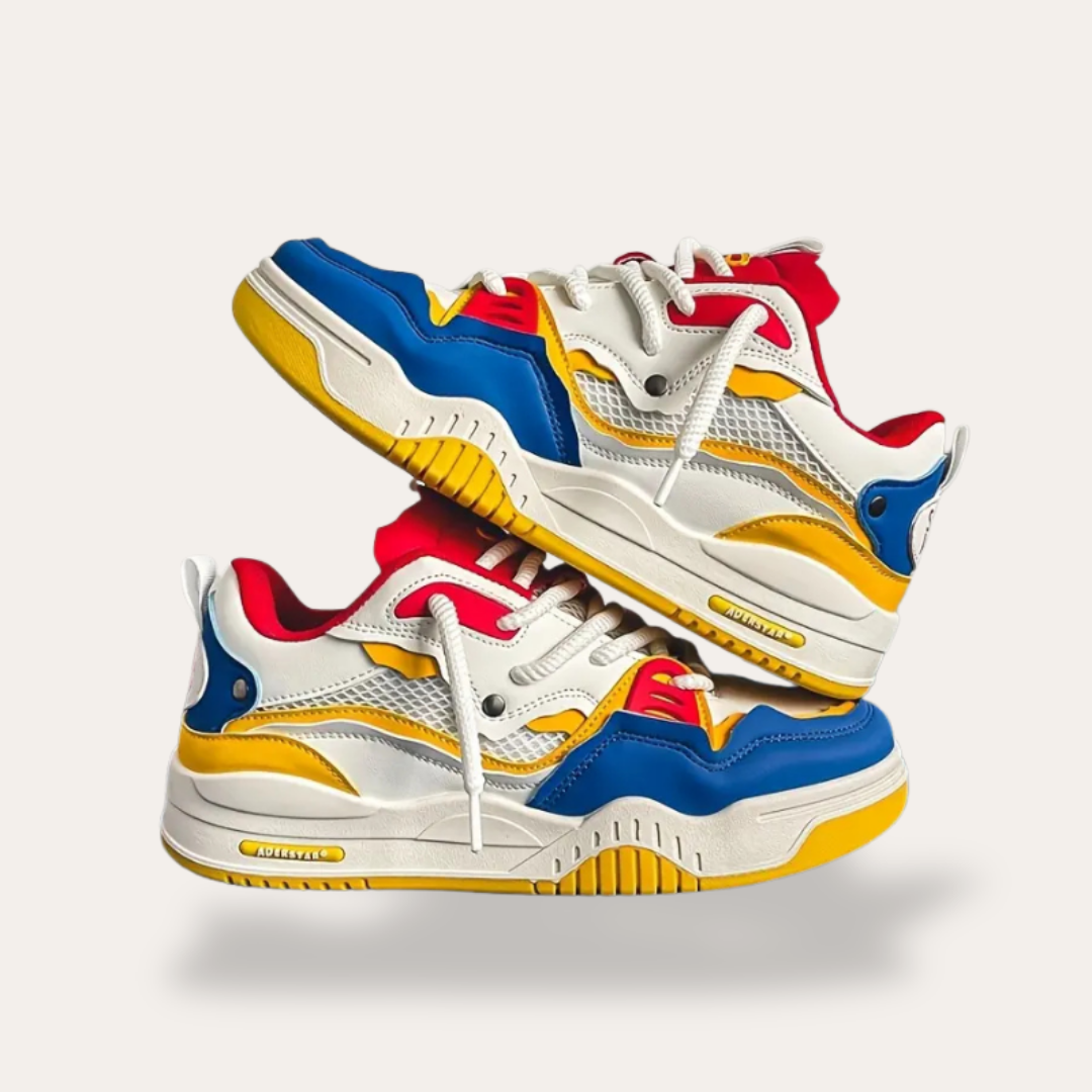 Sneakers ortopediche con lacci bianchi da uomo