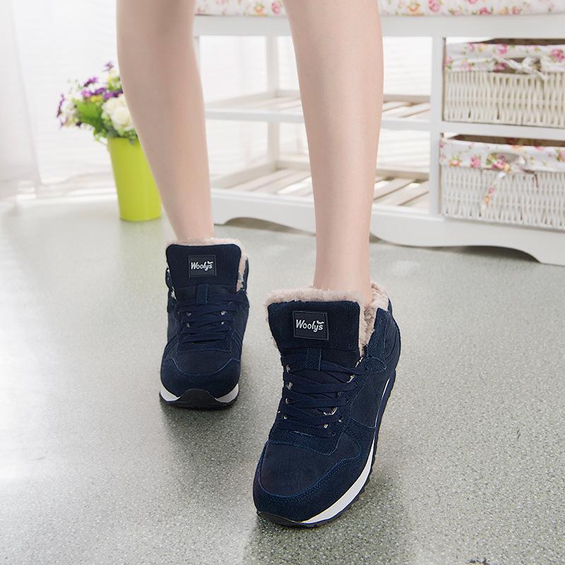 Chaussures d'hiver décontractées pour hommes - Baskets montantes avec doublure en fourrure