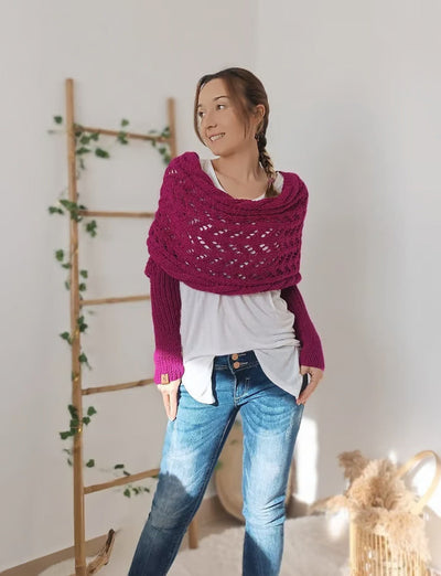 Kuscheliges Wickeltuch im Bohemian-Stil für Damen