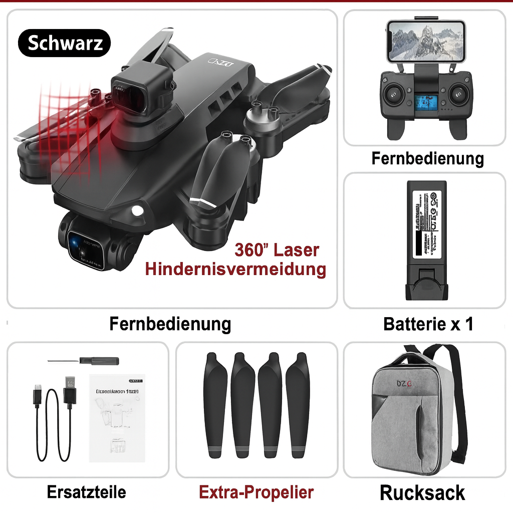 RG109 Pro Drohne – 8K HD-Drohne mit Doppelkamera, GPS und bürstenlosen Motoren