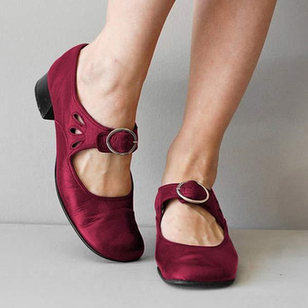 Anika - Orthopädische Vintage-Schuhe mit runder Nase