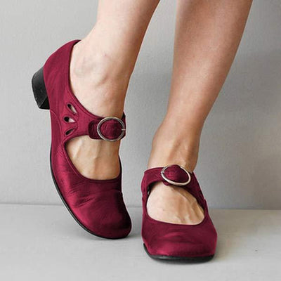 Anika - Orthopädische Vintage-Schuhe mit runder Nase