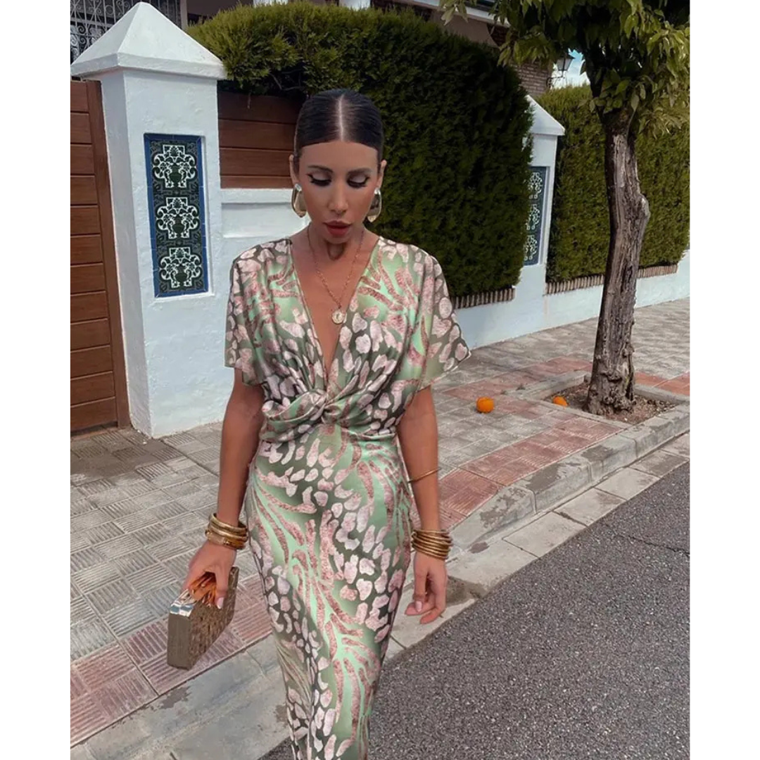 Cosima - Women's Dress with V-Neck