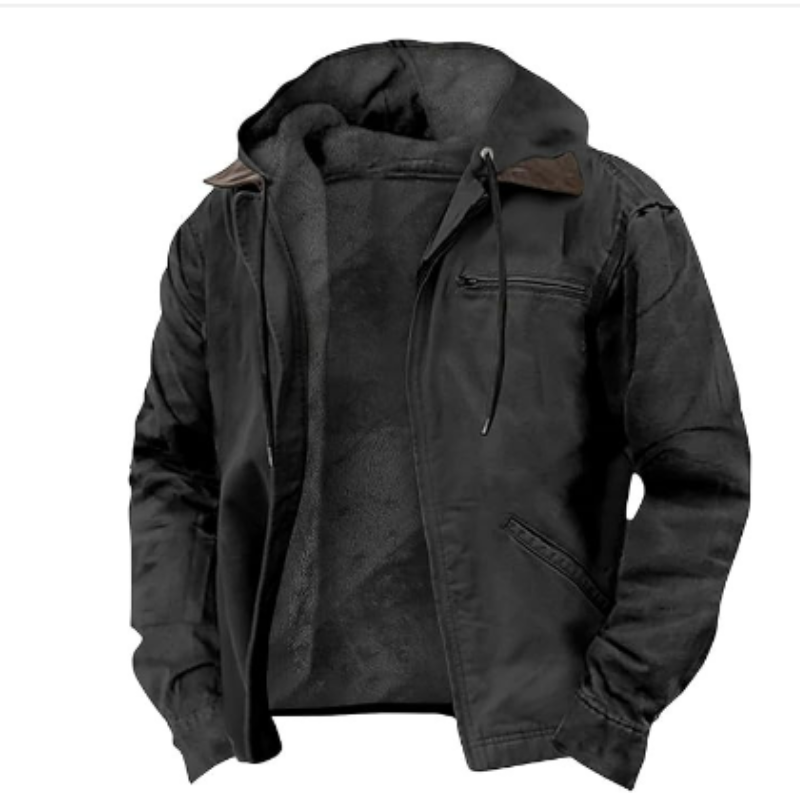 Veste d'hiver chaude et épaisse avec capuche pour hommes | Veste d'extérieur avec doublure intérieure douce