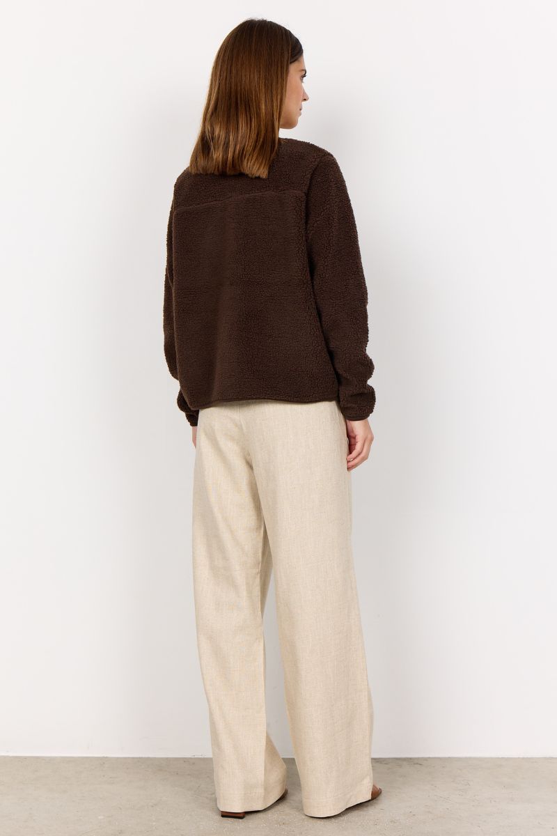 Giacca Teddy da donna in marrone | Giacca morbida e calda