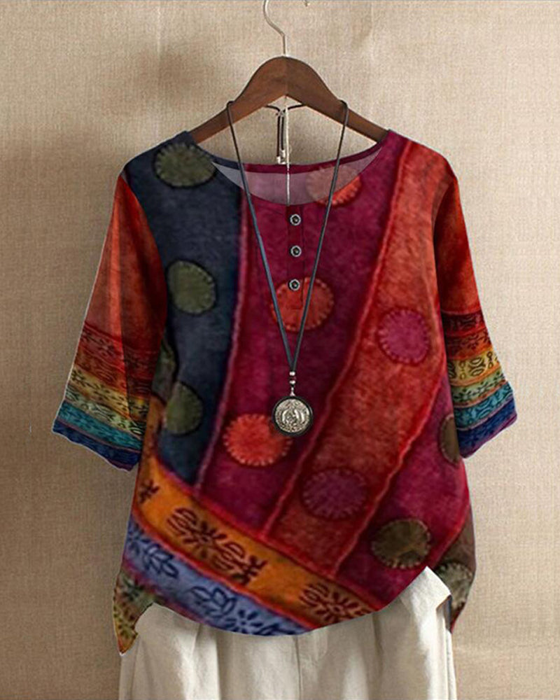 Vintage Boho Top - Ľahký a elegantný