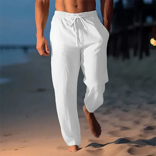 Leinenhose für Herren – Straight Fit – Mid-Rise Sommer-Essential