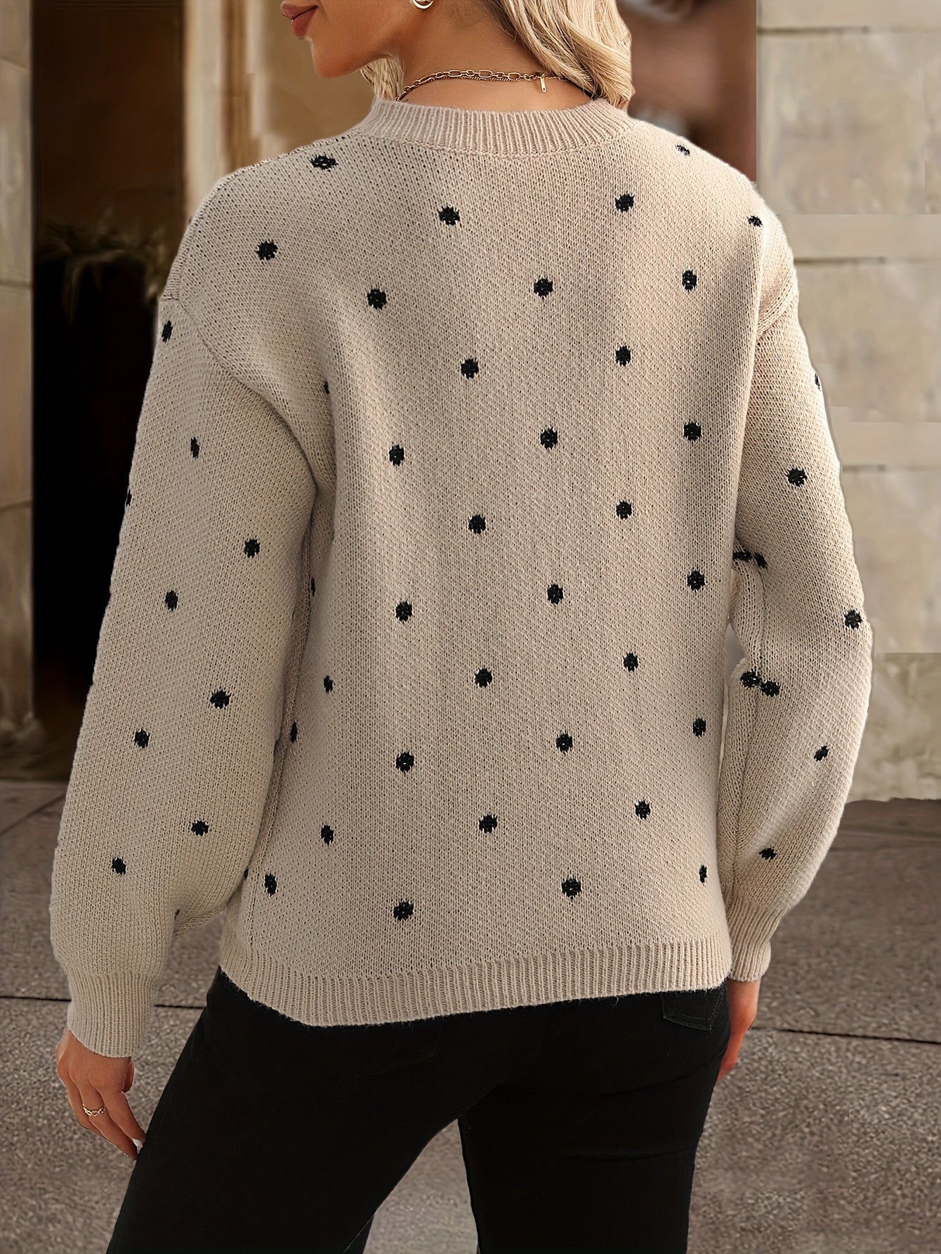 Zara Polka Dot Pullover - Lässig und stylisch für Frauen im Herbst und Winter