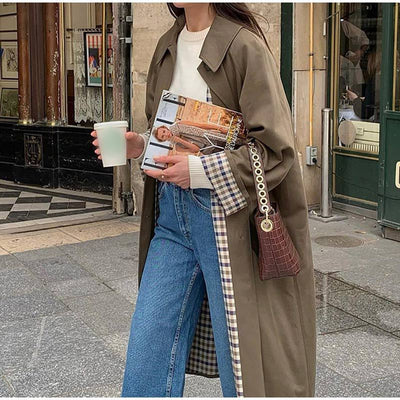 Lange Elegante Trenchcoat Dames