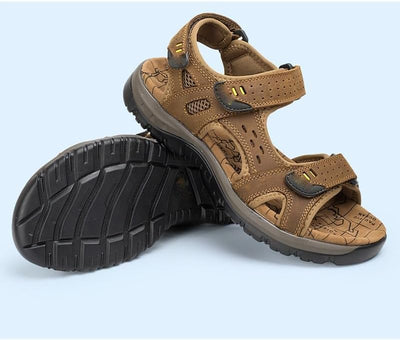 Herrensandalen aus Leder - bequeme Sommersandalen für den Strand