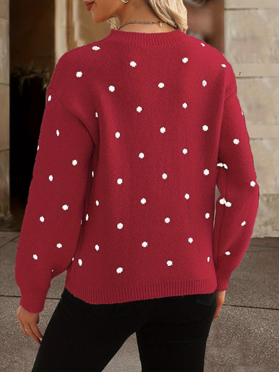 Zara Polka Dot Pullover - Lässig und stylisch für Frauen im Herbst und Winter