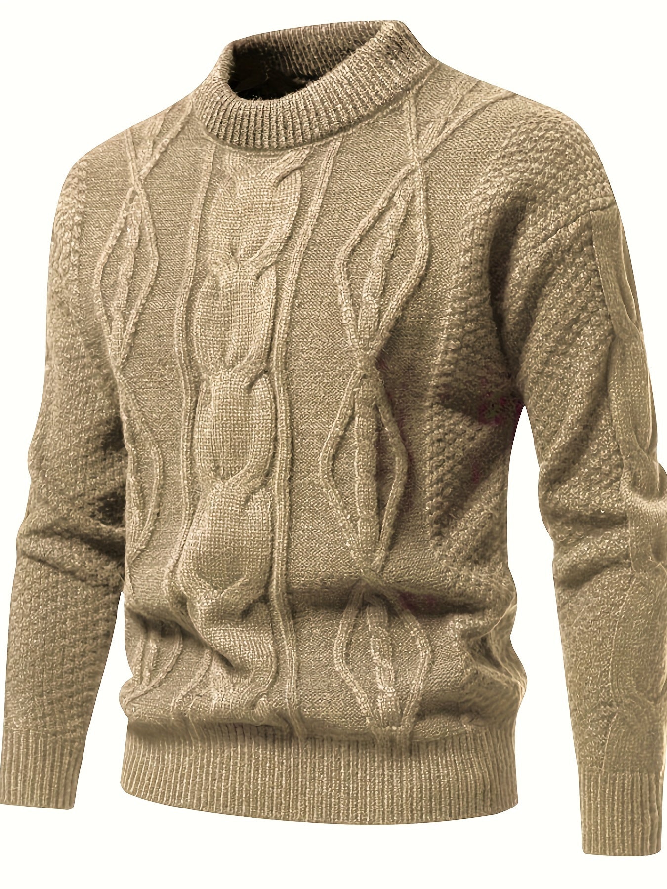 Pull en tricot uni pour homme, pull vintage
