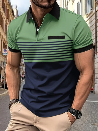 Louis｜Streifen-Sommer-Polo für Männer