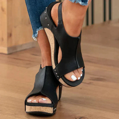 Pauline | Elegante Vintage Ledersandalen