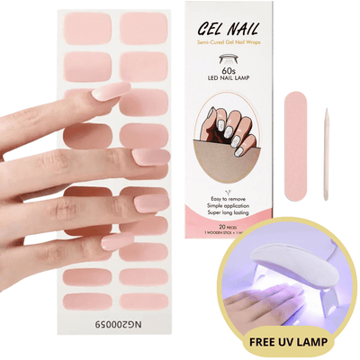 Juego de pegatinas para uñas de gel con lámpara UV