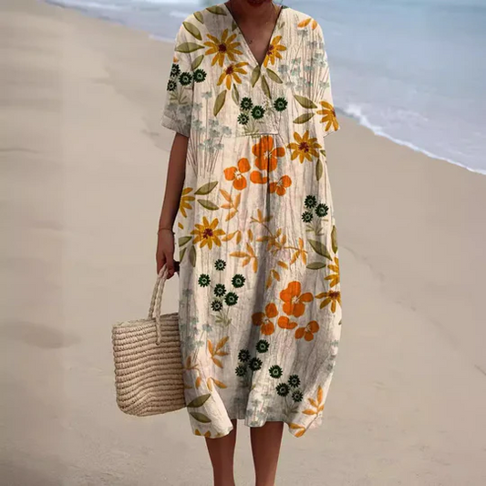 Georgia - Vestido de verano con estampado de flores
