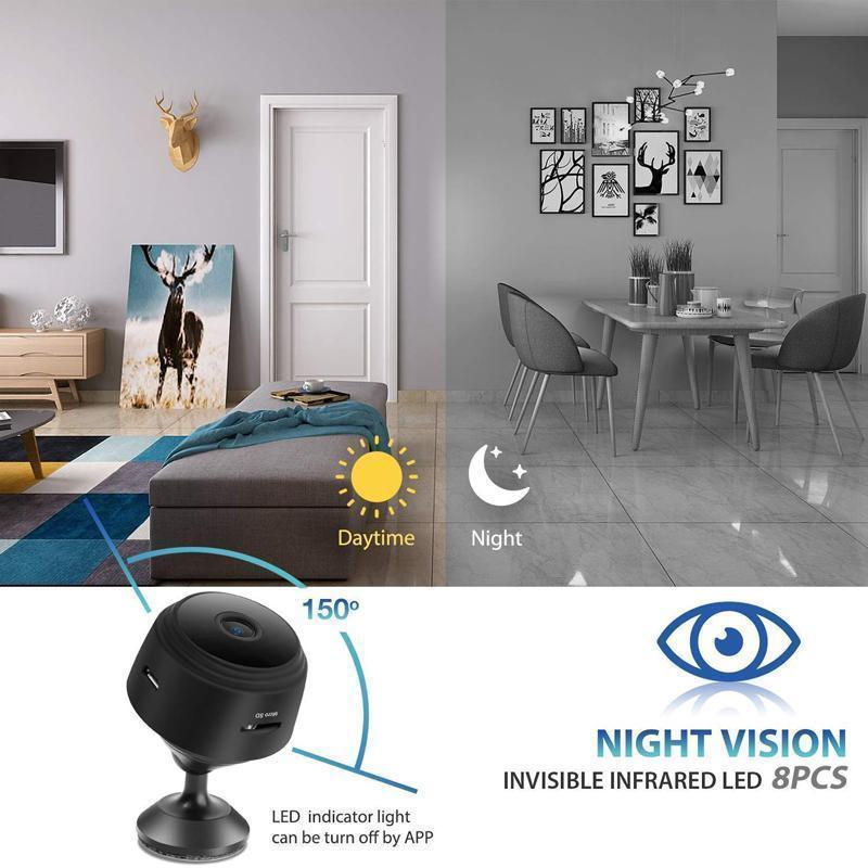MiniVision | 1080p Magnetische WiFi Mini Kamera - Tragbare HD Sicherheitskamera mit Nachtsicht