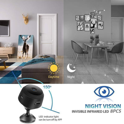 MiniVision | 1080p Magnetische WiFi Mini Kamera - Tragbare HD Sicherheitskamera mit Nachtsicht