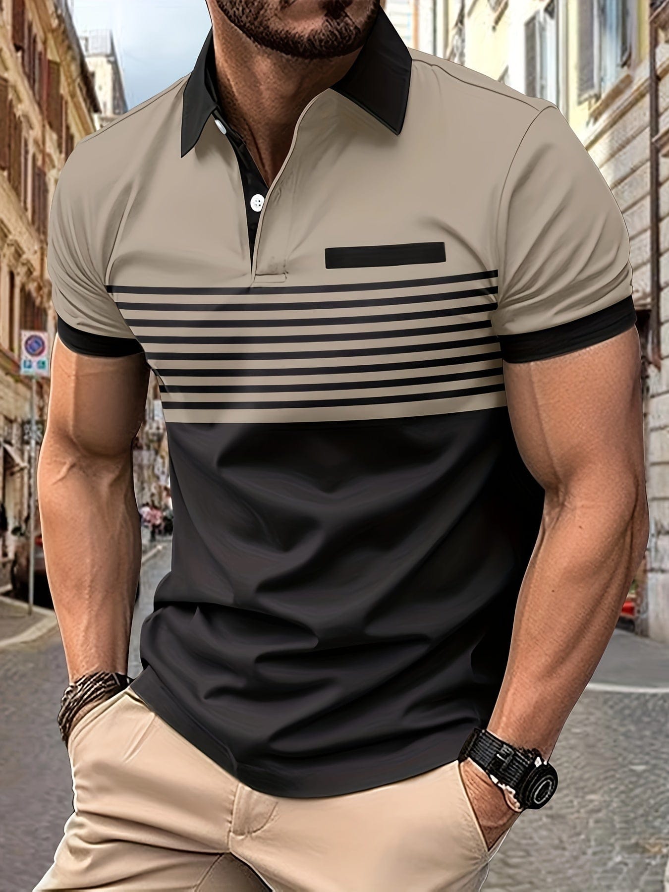 Louis｜Gestreiftes Sommer-Poloshirt für Männer