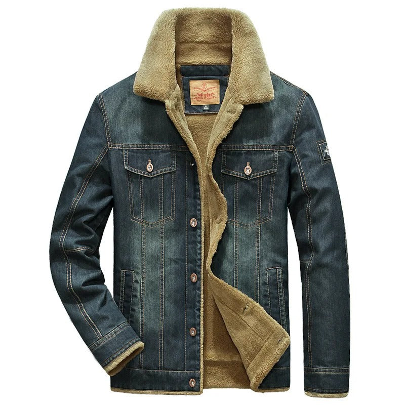 Chaqueta de invierno para hombre cálida con forro suave de sherpa | Cómoda y cálida