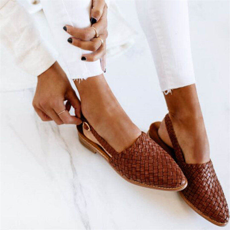 JENICA | Schicke Geflochtene Slingback-Ballerina