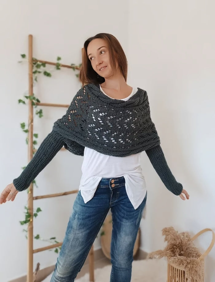Kuscheliges Wickeltuch im Bohemian-Stil für Damen