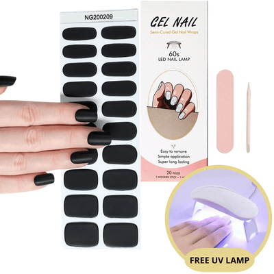 Juego de pegatinas para uñas de gel con lámpara UV