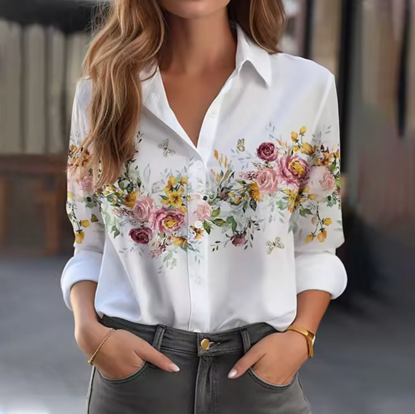 Freesia – Blouse à motif floral