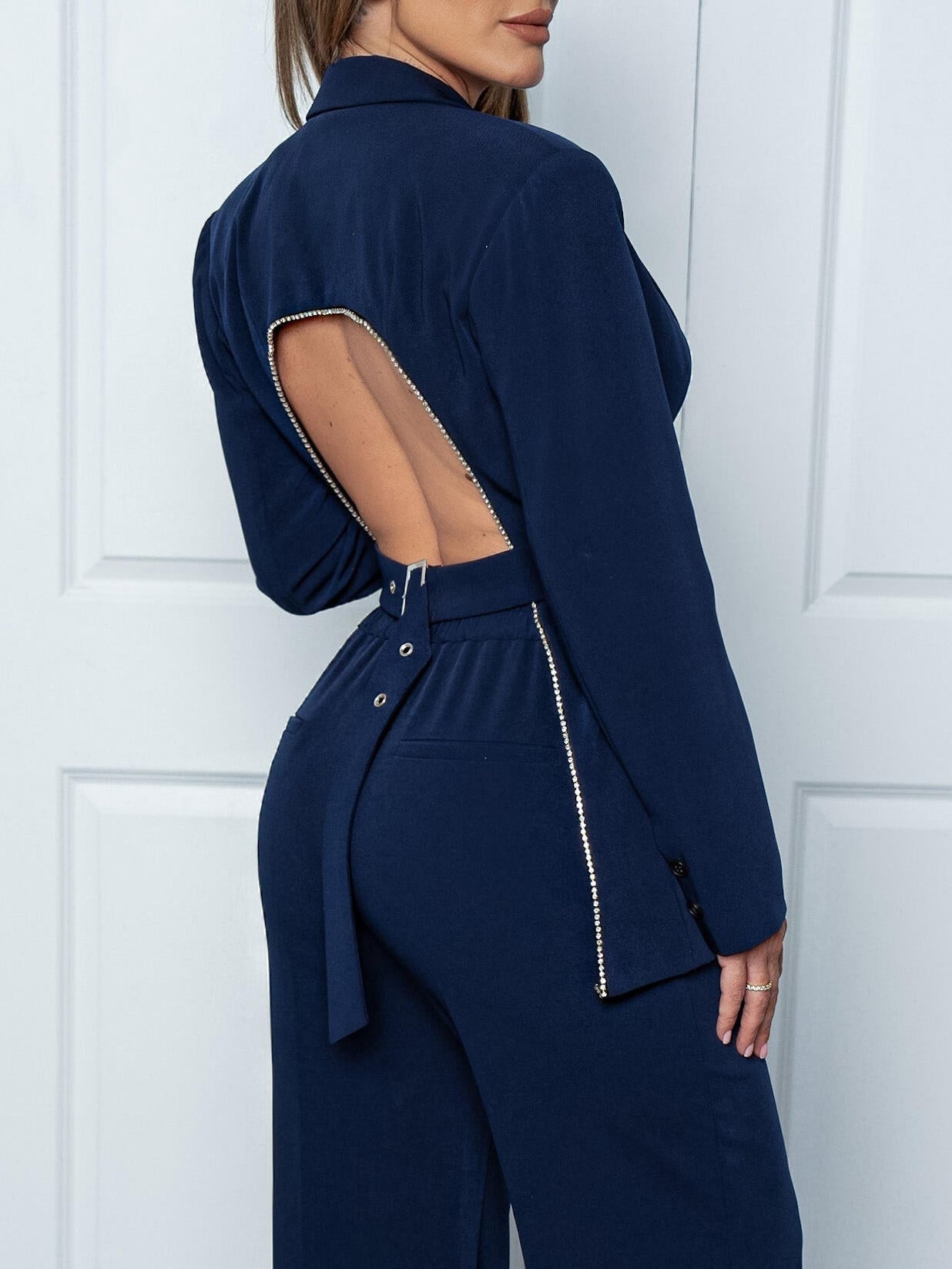 EDJANE | Blazer mit offenem Rücken