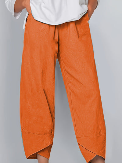 Damen Culottes - Weites Bein - Gekürzte Länge - Elastische Taille - Leichter Stoff