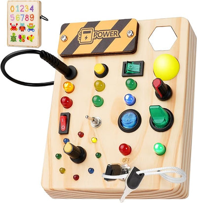 SparkQuest - Montessori-Kleinkindbrett mit 27 LED-Leuchten