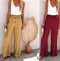 Carly - Hochtaillierte, lockere Hose mit weitem Bein