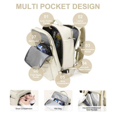 Mochila - Bolsa de viaje grande impermeable para senderismo y viajes.