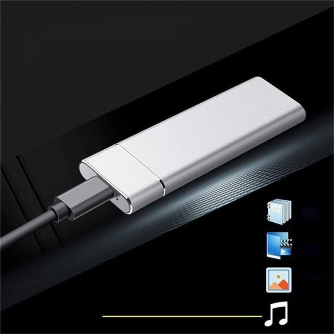 Externý SSD disk z hliníka s vysokou rýchlosťou