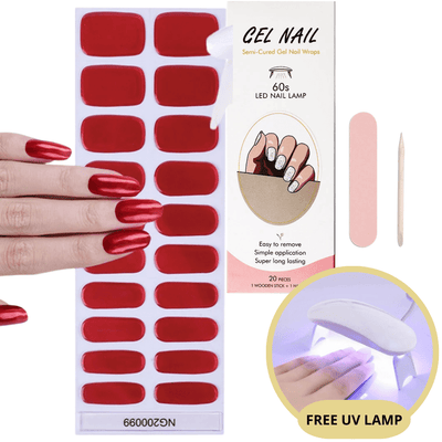 Juego de pegatinas para uñas de gel con lámpara UV