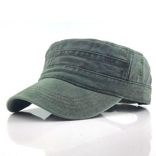 Casquette rétro militaire pour hommes - look classique, détails modernes