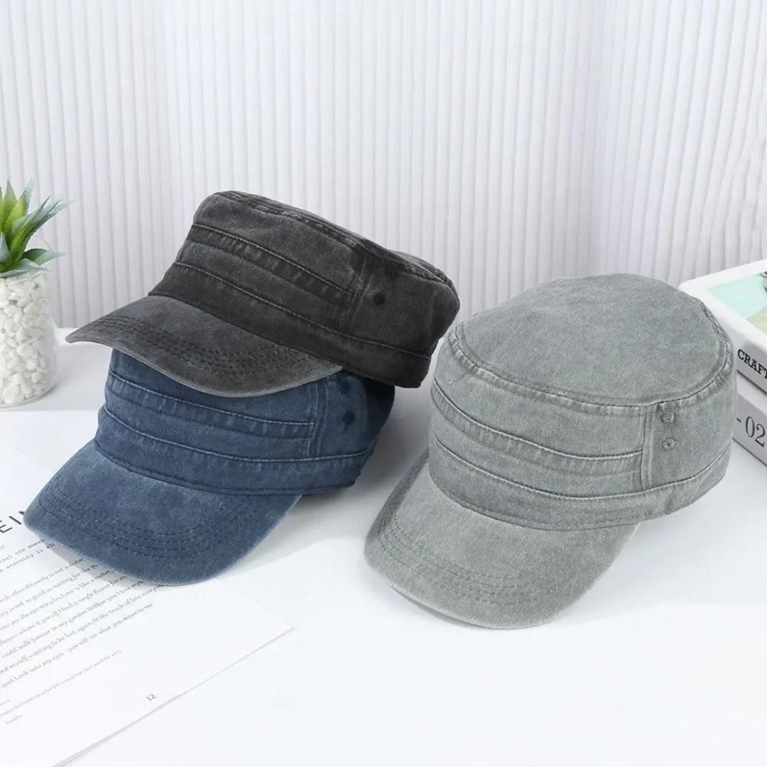 Casquette rétro militaire pour hommes - look classique, détails modernes